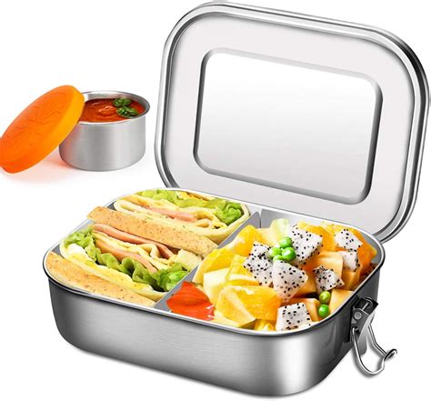 bento box containers metal|bento box with removable compartments.